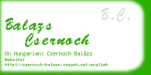 balazs csernoch business card